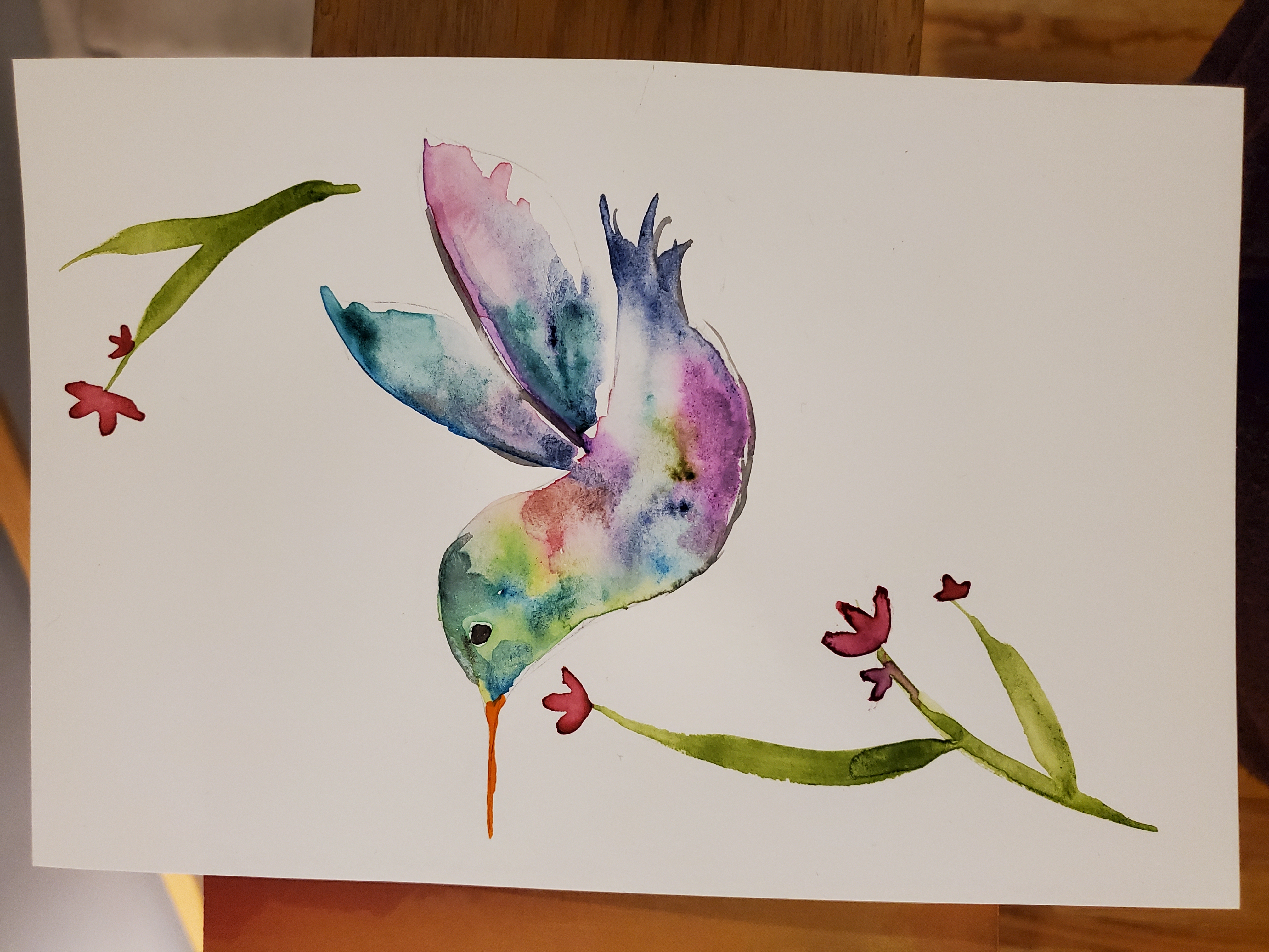 Button Image of Lydia Project: Watercolor Hummingbird