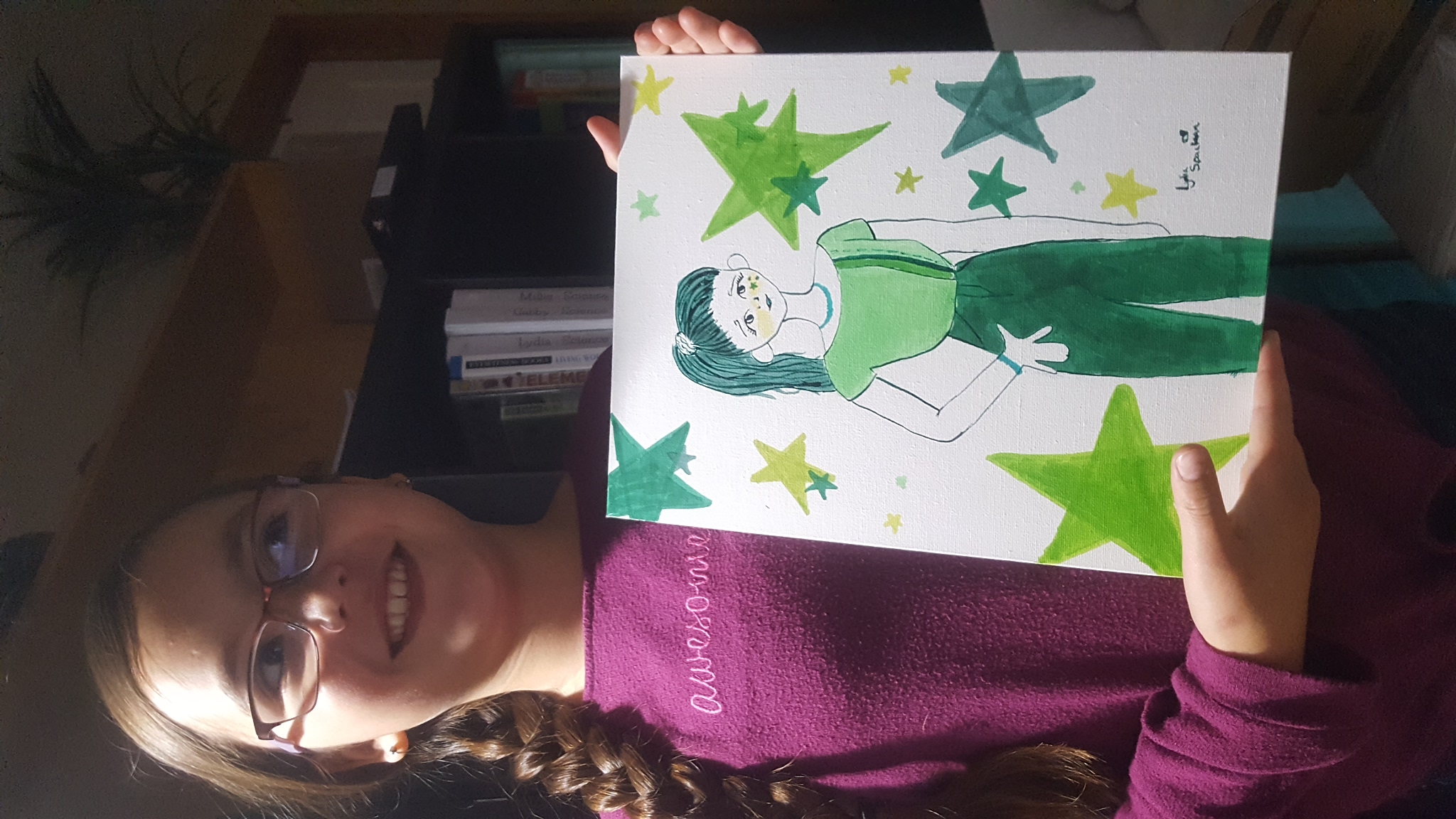 Image of Lydia's Project: Green Girl Painting