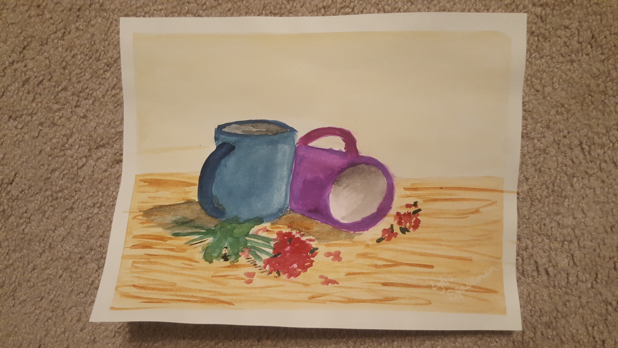 Image of Lydia's Project: Watercolor Mugs